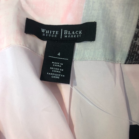 White House Black Market Pencil Pink Color Block Knee Length Lined Skirt NWT - Picture 5 of 15